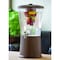 Service Ideas Beverage Dispenser, Round, 3 Gallon with Infuser Tube, Stainless Steel, Dark Wood CBDRT3DWSS - alternate 2